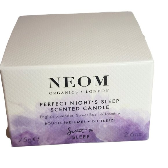 Neom Scent to PERFECT NIGHT'S SLEEP Candle 75g Travel Size Lavender Basil - Picture 10 of 10